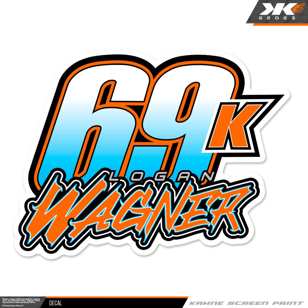 69K/Wagner Sticker – Logan Wagner Racing